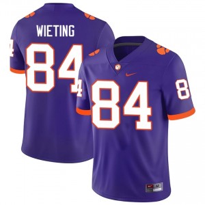 Clemson Avery Wieting #84 Purple Jersey | Premium Swen NCAA Football Men Apparel 74429165
