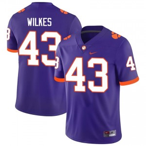 Billy Wilkes #43 Clemson Tigers Jersey | Gameday Purple College Football Men Stitch 92057849
