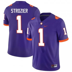Clemson Branden Strozier #1 Purple Jersey | Essential Swen NCAA Football Men Apparel 16043634