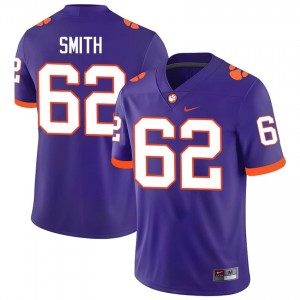 Purple Bryce Smith #62 Clemson National Championship Jersey | Men High School Football Fresh Swen 23630951