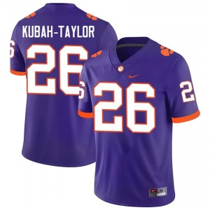 #26 C.J. Kubah-Taylor CFP Champs Purple Jersey | Classic Swen Men Player Football Gear 54306903