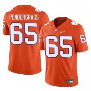Durable Chapman Pendergrass #65 Clemson Tigers Orange Jersey | Men University Football Embroidery Fan Gear 16181444