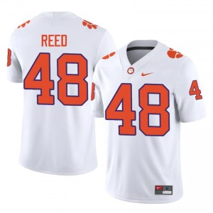 Elite Thread Charlie Reed #48 Clemson Tigers White Jersey | Men University Football Stitched Fan Gear 81947484
