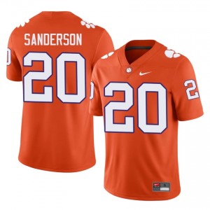 Clemson Clark Sanderson #20 Orange Jersey | Essential Embroidery NCAA Football Men Apparel 93891709