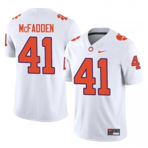 Clemson Connor McFadden #41 White Jersey | Premium Stitched NCAA Football Men Apparel 34372314