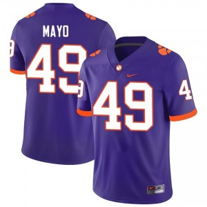 Officially Licensed Darien Mayo #49 Clemson Tigers Purple Jersey | Men University Football Stitch Fan Gear 20853386
