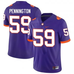 Dietrick Pennington #59 Clemson Tigers Jersey | Pro-Grade Purple College Football Men Swen 98606744