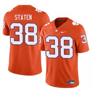 Elite Thread Dominic Staten #38 Clemson Tigers Orange Jersey | Men University Football Embroidery Fan Gear 37826128