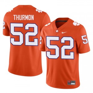 Orange Elyjah Thurmon #52 Clemson National Championship Jersey | Men High School Football Moisture Wicking Embroidery 52912102