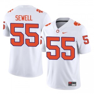 Harris Sewell #55 Clemson Tigers Jersey | Exclusive White College Football Men Stitched 83156834