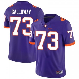 Durable Hayes Galloway #73 Clemson Tigers Purple Jersey | Men University Football Swen Fan Gear 40560263