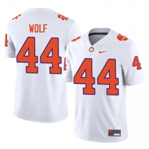 #44 Jack Wolf CFP Champs White Jersey | Elite Stitched Men Player Football Gear 35208365