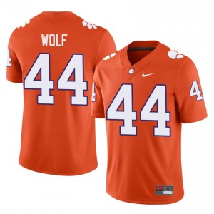 Clemson Jack Wolf #44 Orange Jersey | Genuine Embroidery NCAA Football Men Apparel 82189965