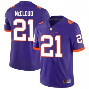Clemson Kobe McCloud #21 Purple Jersey | Essential Swen NCAA Football Men Apparel 50391640