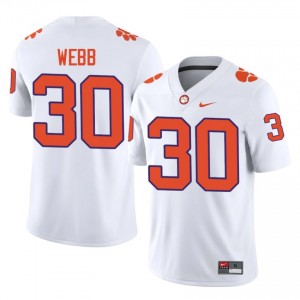 Clemson Kylen Webb #30 White Jersey | Essential Stitched NCAA Football Men Apparel 62562354