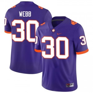 #30 Kylen Webb CFP Champs Purple Jersey | Alumni Stitch Men Player Football Gear 41473189
