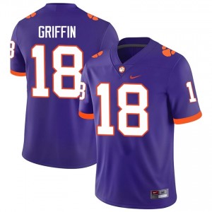 Kylon Griffin #18 Clemson Tigers Jersey | Pro-Grade Purple College Football Men Swen 63570123