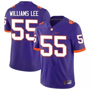 #55 Makhi Williams Lee CFP Champs Purple Jersey | Elite Swen Men Player Football Gear 89606652