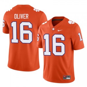 Myles Oliver #16 Clemson Tigers Jersey | Pro-Grade Orange College Football Men Embroidery 28644258
