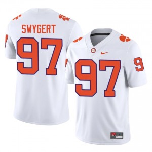 White Patrick Swygert #97 Clemson National Championship Jersey | Men High School Football Limited Stitched 83253817