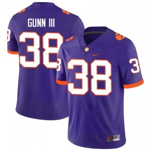 Robert Gunn III #38 Clemson Tigers Jersey | Pro-Grade Purple College Football Men Swen 55326423