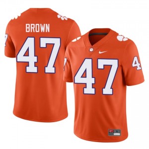 Officially Licensed Sammy Brown #47 Clemson Tigers Orange Jersey | Men University Football Embroidery Fan Gear 96436810