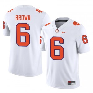 #6 Tyler Brown CFP Champs White Jersey | Elite Stitched Men Player Football Gear 30220030