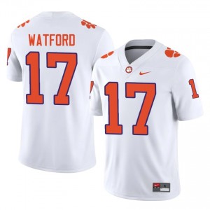 Ari Watford #17 Clemson Tigers Jersey | Exclusive White College Football Men Stitched 54803329