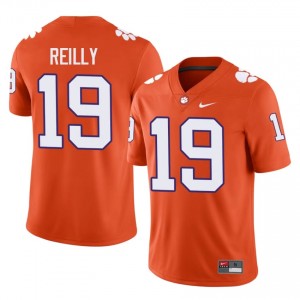 #19 Brayden Reilly CFP Champs Orange Jersey | Authentic Embroidery Men Player Football Gear 68549820