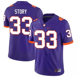 Caden Story #33 Clemson Tigers Jersey | Exclusive Purple College Football Men Swen 14666266