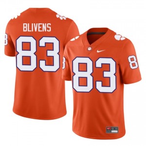 #83 Cam Blivens CFP Champs Orange Jersey | Authentic Embroidery Men Player Football Gear 52070323