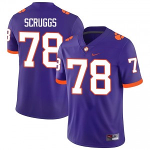 Clemson Carter Scruggs #78 Purple Jersey | Pro Cut Stitch NCAA Football Men Apparel 59878229