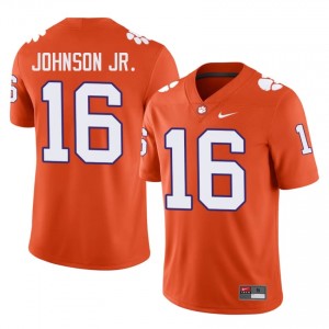 Chris Johnson Jr. #16 Clemson Tigers Jersey | Pro-Grade Orange College Football Men Embroidery 72017931