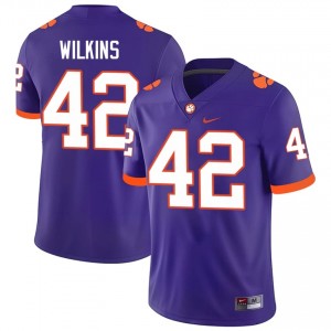 Top-Tier Christian Wilkins #42 Clemson Tigers Purple Jersey | Men University Football Swen Fan Gear 59203097
