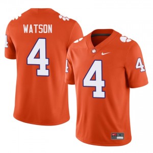 Orange Deshaun Watson #4 Clemson National Championship Jersey | Men High School Football Limited Embroidery 49026455