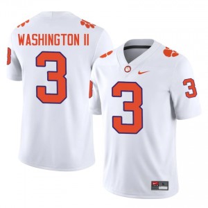#3 Elliot Washington II CFP Champs White Jersey | Elite Stitched Men Player Football Gear 37831838