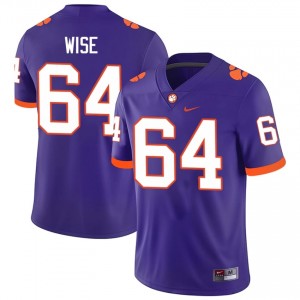 Grant Wise #64 Clemson Tigers Jersey | Iconic Purple College Football Men Stitch 20266309