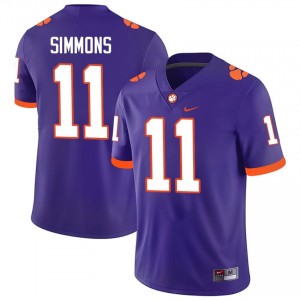 Isaiah Simmons #11 Clemson Tigers Jersey | Iconic Purple College Football Men Stitch 82188512