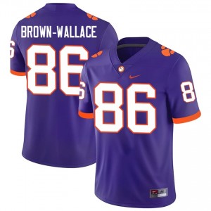 Purple Jaylen Brown-Wallace #86 Clemson National Championship Jersey | Men High School Football Fresh Swen 24202790