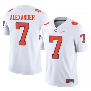 Elite Thread Jeremiah Alexander #7 Clemson Tigers White Jersey | Men University Football Stitched Fan Gear 95463768
