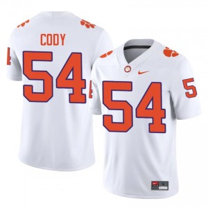 Clemson Kam Cody #54 White Jersey | Essential Stitched NCAA Football Men Apparel 44952240