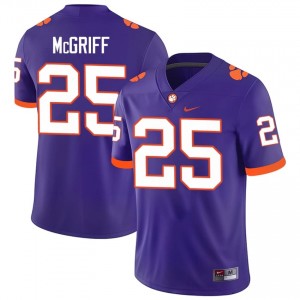Purple Keil McGriff #25 Clemson National Championship Jersey | Men High School Football Licensed Stitch 29228400