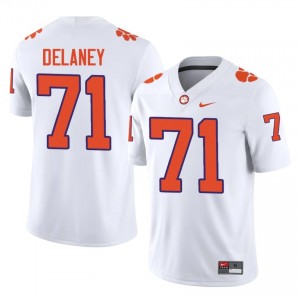 #71 Leo Delaney CFP Champs White Jersey | Classic Stitched Men Player Football Gear 50454954
