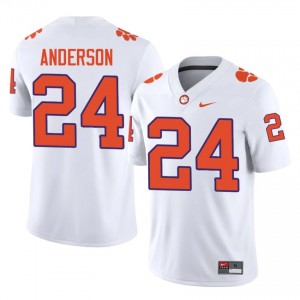 Top-Tier Logan Anderson #24 Clemson Tigers White Jersey | Men University Football Stitched Fan Gear 81098047