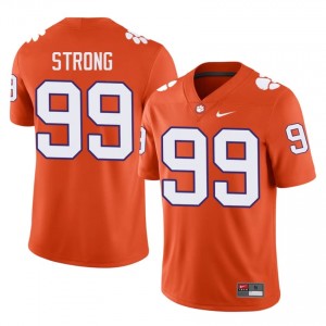 Durable Markus Strong #99 Clemson Tigers Orange Jersey | Men University Football Embroidery Fan Gear 65441353