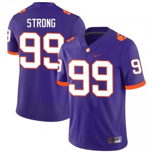Clemson Markus Strong #99 Purple Jersey | Essential Swen NCAA Football Men Apparel 50264240