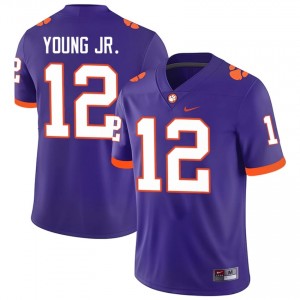 Shavar Young Jr. #12 Clemson Tigers Jersey | Iconic Purple College Football Men Stitch 37092835
