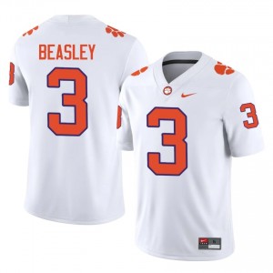 White Vic Beasley #3 Clemson National Championship Jersey | Men High School Football Limited Stitched 66567232
