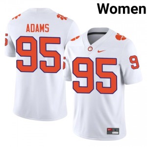 #95 Amare Adams CFP Champs White Jersey | Elite Stitched Women Player Football Gear 33714016