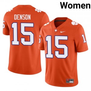 Chris Denson #15 Clemson Tigers Jersey | Gameday Orange College Football Women Embroidery 45523259